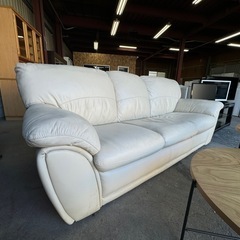 ♻️合皮3人掛けソファ 【ネット決済・配送可・3ヶ月保証】