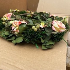 あげます　大量　新品ドライフラワー調リースの画像