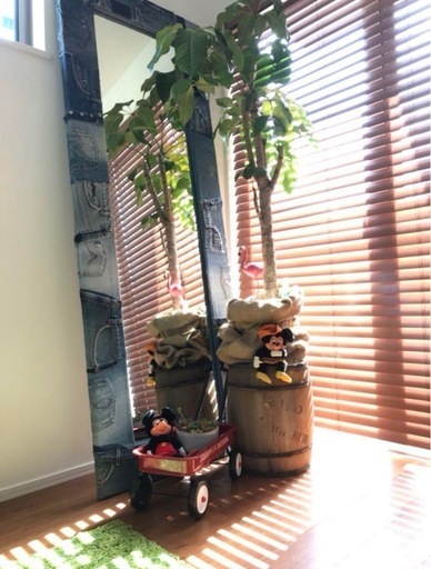 デニムミラー　　西海岸インテリア