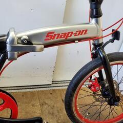 B471 値下げしました! 未使用品! 希少!限定品! 折り畳み自転車★Snap-on★7段変速★20インチ★ディスクブレーキの画像