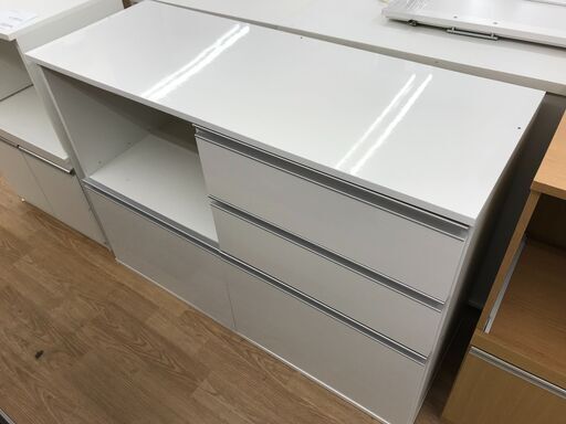 ★ジモティ割あり★  キッチンカウンター ホワイト H85×W120×D45 クリーニング済み KJ6271