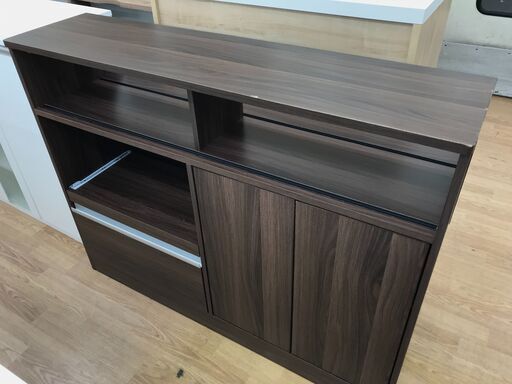★ジモティ割あり★  キッチンカウンター ブラウン H94×W121×D30 クリーニング済み KJ6272