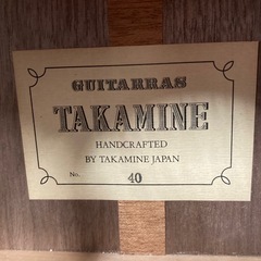 a0829601 タカミネ アコースティックギター No,40 ケース付き 楽器 音楽 マニア ギター バンド 中古品の画像