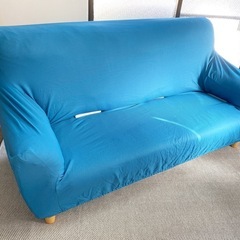 3人掛けソファー、敷物とカバー付の画像