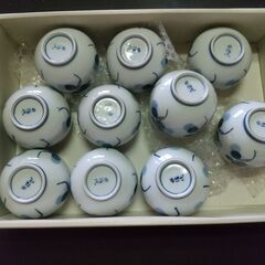 お茶碗　10客　銘が読めません　新品未使用品の画像