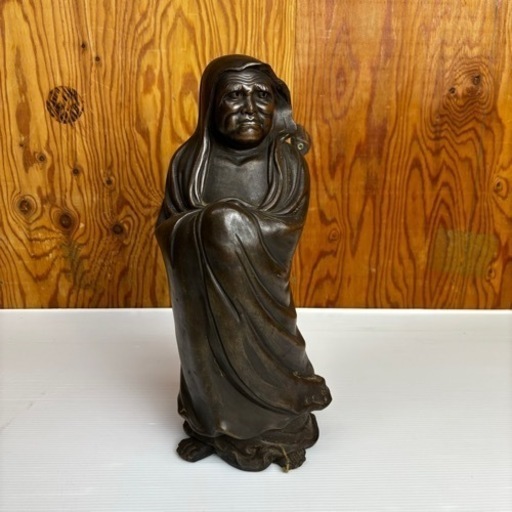 s0923601 古備前焼 達磨大師 骨董 細工 置物 コレクション オブジェクト オブジェ インテリア 工芸品 中古品