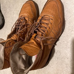 オニツカタイガー　Nippon Made ブラウン レザー ハイカット 27.0の画像