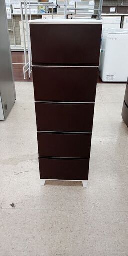 ★ジモティ割あり★  衣装ケース ブラウン H106.5×D42×W34 クリーニング済み TJ8705