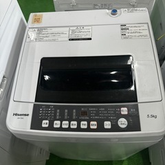 ご来店時、ガン×2お値引き‼️ Hisense(ハイセンス) 2018年製 5.5kg 洗濯機🎉