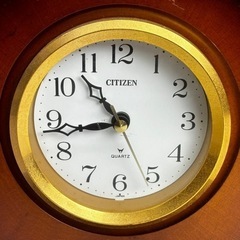 s0923602 通電未確認 電池なし CITIZEN シチズン 置き時計 時計 アンティーク 木製 昭和レトロ コレクション インテリア 記念品 中古品の画像