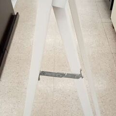 ★ジモティ割あり★ 不二貿易株式会社 ミラー 白 H150×D41×W27.5 クリーニング済み TJ8707の画像