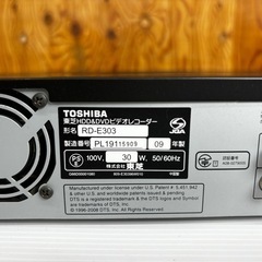 s0923603 通電確認済 TOSHIBA 東芝 HDD&DVDビデオレコーダー RD-E303 オーディオ機器 ビデオ DVD 鑑賞 映画 アニメ 中古品 の画像