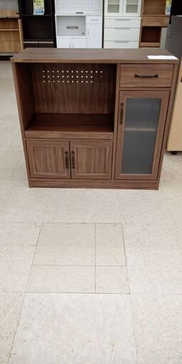 ★ジモティ割あり★ 佐藤産業(株) 佐藤産業　レンジ台 ブラウン H82×D40×W88 クリーニング済み TJ8720
