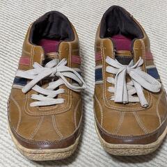 靴26.5cm  カーキ色【中古】の画像