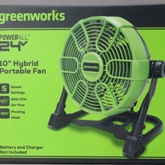 グリーンワークス サーキュレーター 扇風機 24V ポータブルファンの画像