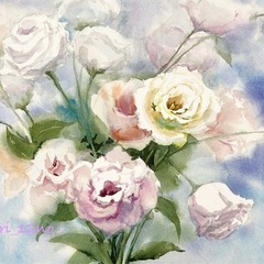 よみうりｶﾙﾁｬｰ恵比寿『花を描く透明水彩画』第4月曜10:30〜12:30の画像