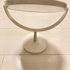美品 スタンドミラー 両面鏡 拡大鏡 ホワイトの画像