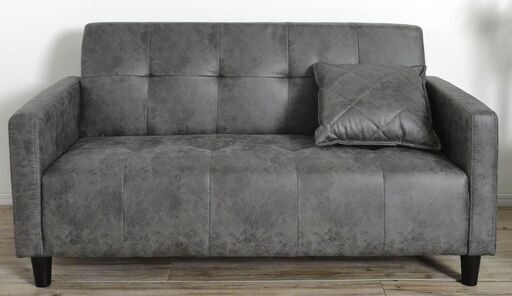 新品未使用 2人用ラブソファグレー コンパクト ソファー