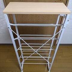 シューズラック　天板付白の画像