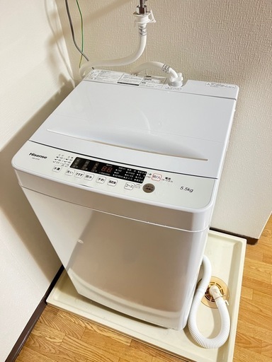 全自動　洗濯機　5.5Kg ホワイト