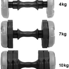 アーミーダンベル 10kg 2個セット ブラック LEDB-10BK*2の画像