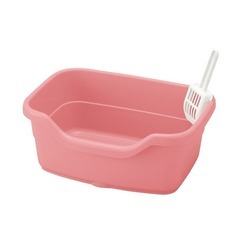 【中古】ラプレ ネコトイレ深型40 コーラルピンク