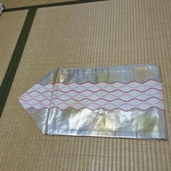 名古屋帯　シルバー　きらきらラメラメ　リメイク　ハンドメイド
