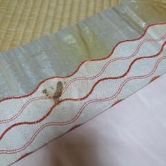 名古屋帯　シルバー　きらきらラメラメ　リメイク　ハンドメイドの画像