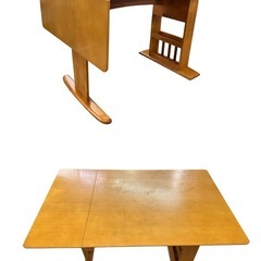 NO.1805〘 お値下げしました！〙ダイニングテーブルセット 2〜4人用 伸長式 回転式椅子 ベンチ椅子 家具 中古の画像