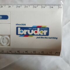 販促品　非売品　未使用　bruder 　ブルーダー（ドイツのブルーダー社）　MAN消防車　パズル付き定規の画像