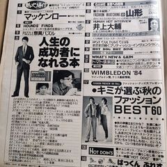 Hot-Dog PRESS ホットドッグ・プレス No.102 昭和59年 1984年8月25日号 人生の成功者になれる本 マッケンロー　ファッション　井上大輔の画像