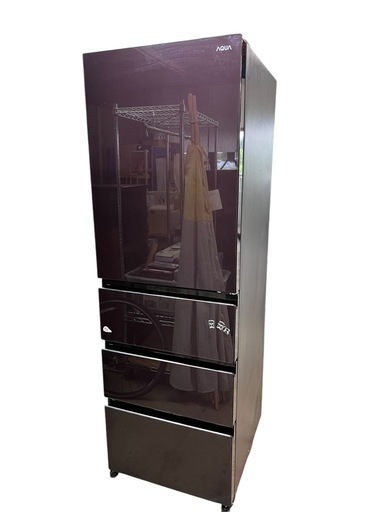 NO.1809 【2022年製】 AQUA ノンフロン冷凍冷蔵庫 AQR-VZ46M(T) 458L キッチン家電 家電 中古