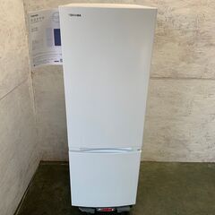 【TOSHIBA】 東芝 ノンフロン冷凍冷蔵庫 2ドア 容量170L 冷蔵127L 冷凍43L GR-T17BS 2022年製 N0361