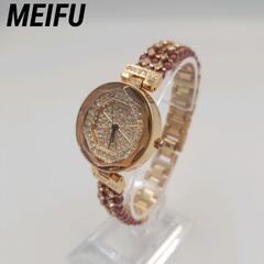 【極美品】メイフ　レディース腕時計　キラキラ　ゴールド　アナログ腕時計の画像