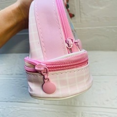 【新品】筆箱 ピンク 子犬 ケーキ 可愛い 鉛筆ポーチ 二層多機能鉛筆ケースポーチの画像