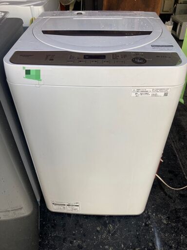 ☆中古￥14,800！SHARP　6.0kg洗濯機　家電　2021年製　ES-GE6E-T型　【BI152】