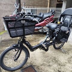 電動自転車 ブリヂストン アンジェリーノ 20インチ 2人乗り 8.7ah 黒色の画像