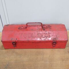 昭和 レトロ TOOL BOX 工具箱 小物入れ 赤 現状品