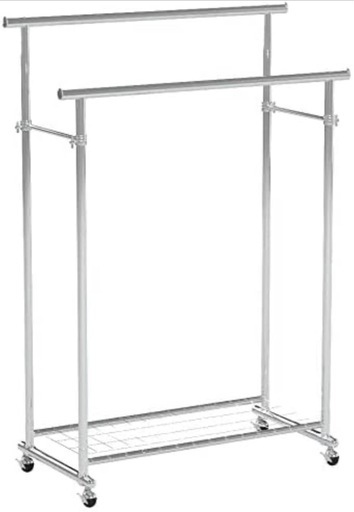 アイリスプラザ(IRIS PLAZA) ハンガーラック ダブル 耐荷重190kg ホワイト CW4100-T1 パイプハンガー