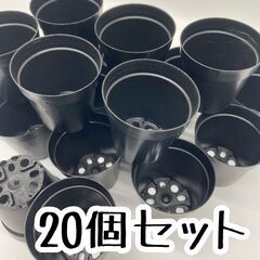 20個セット 植物鉢 黒  多肉用鉢 植木鉢 はち  鉢 プラ鉢...