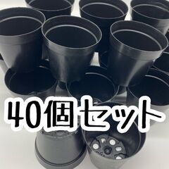 40個セット 植物鉢 ブラック  多肉用鉢 植木鉢 はち  鉢 ...