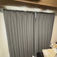 ニトリ　遮光2級・遮熱・消臭カーテン　グレーの画像