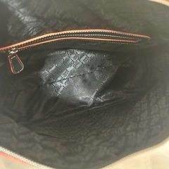 ＜美品♪＞Folli Follie フォリフォリ 2way ハンドバッグ トートバッグ・黒×オレンジ ・専用袋付・PAYPAY払い可の画像