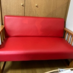 ベンチソファ　クッション２個付き