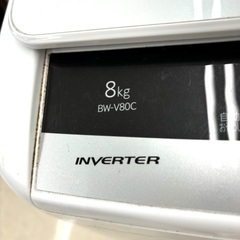 桐生店【現状品】j9-34 洗濯機 HITACHI 日立 BW-V80C 2019年製 ホワイト ※通電確認済みの画像