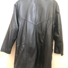 コート　ジャケット　ブルゾン　ラムスキン　皮　9号　黒　婦人服　レディースの画像