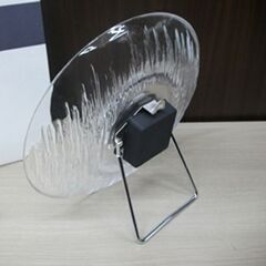 開封未使用品 HOYA クリスタル 水晶 ECS 置き時計 Rofty 幅29x高さ26cm 苫小牧西店の画像