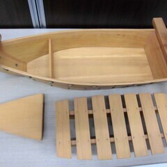 舟盛 お刺身の盛り付けに 長さ 約67cm 木製 オブジェ 船盛 舟形 寿司 宴会 和食器 苫小牧西店の画像
