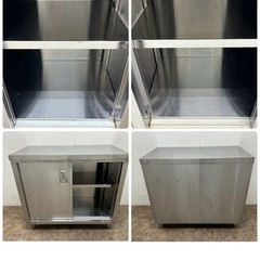 ステンレス　業務用　作業台　厨房　飲食店　W１２００ｘD４５０ｘH８００ｍｍ ステンレス 業務用 扉付き作業台 厨房 飲食店