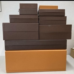 （M：No.639） ルイヴィトン 空き箱 収納袋 計19点セット オレンジ ブラウンの画像